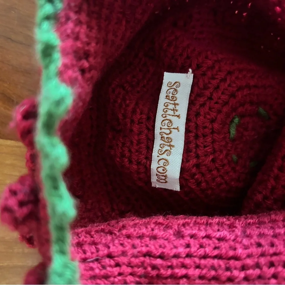 Seattle hat company strawberry knit hat